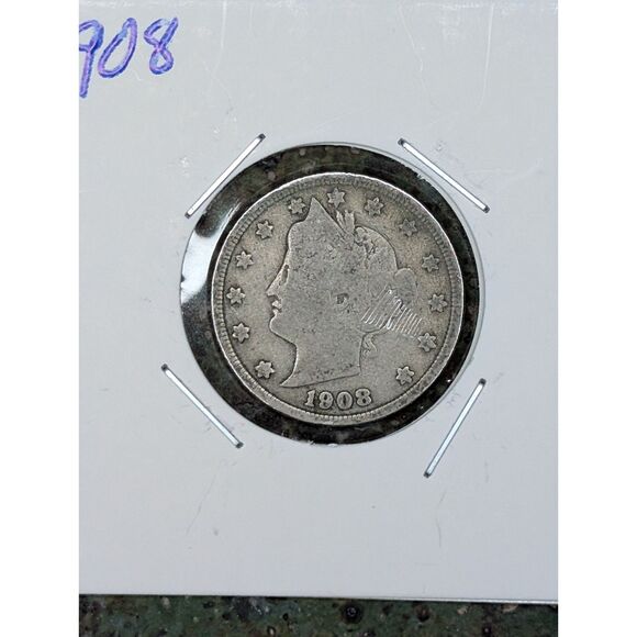 Other - 1908 Liberty Head V Nickel – Vintage US Five Cent Coin